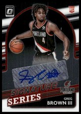 2021-22 Donruss Optic #SS-GBR Greg Brown III Signature Series