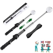 Pop-Feedback Retractable Golf Swing Trainer Click Tempo Stick for Right