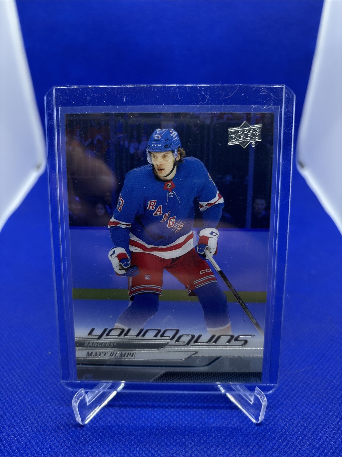 2024-25 Upper Deck Clear Cut Young Guns #216 Matt Rempe RC New York Rangers