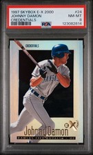 1997 Skybox E-X 2000 Credentials Johnny Damon #248/299 PSA 8 NM-MT POP 2
