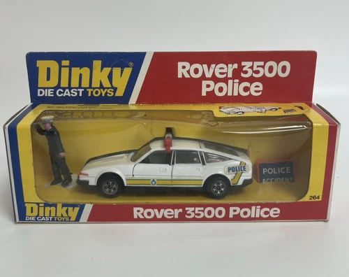Vintage Dinky Toys 264 Rover 3500 Police With Figure & Accessories Original Box