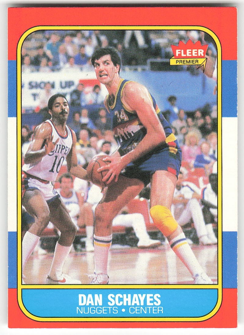 1986-87 Fleer #98 Danny Schayes BASKETBALL Denver Nuggets
