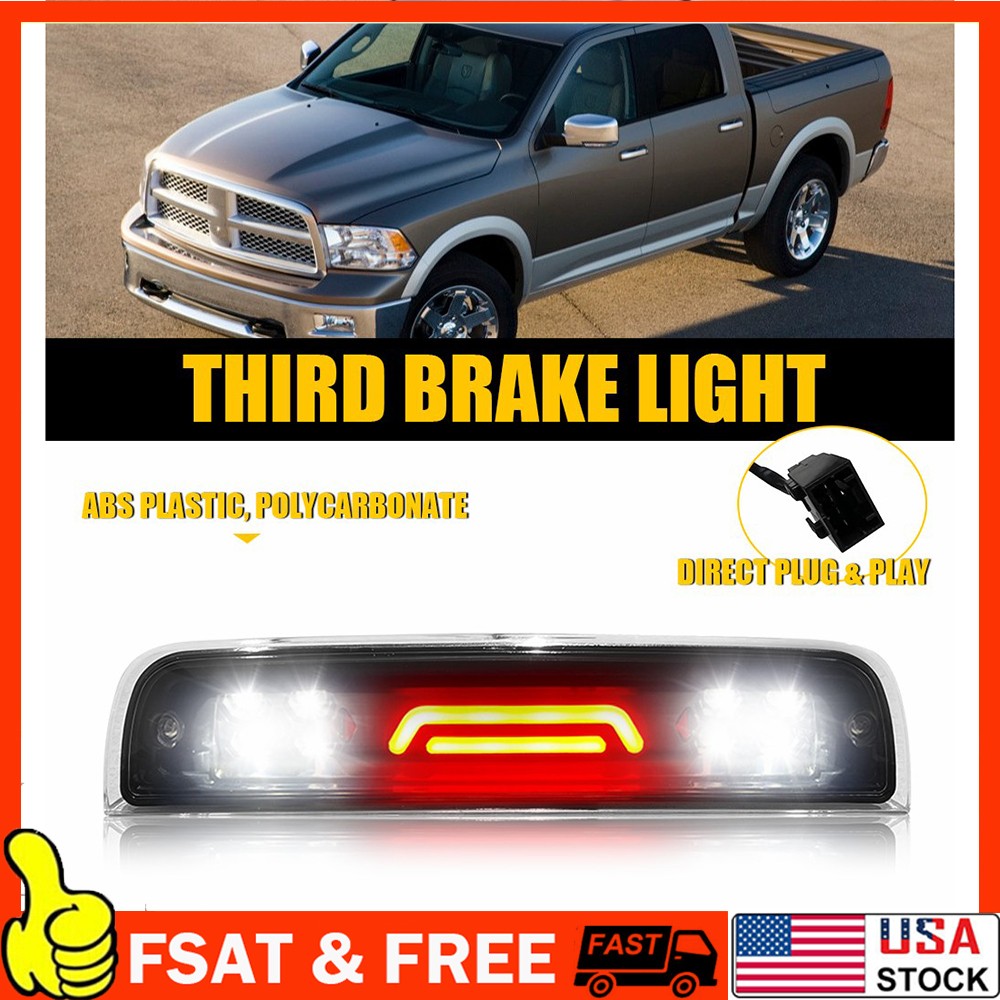 For 09-18 Ram 1500 2500 3500 LED Third Tail Brake Light Cargo Lamp Clear 1-10Set