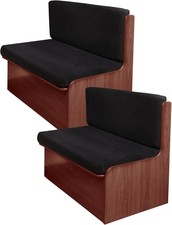 FUANGUI RV Dinette Cushion Covers 2 Bench Cover 2 Backrest Cover, Black