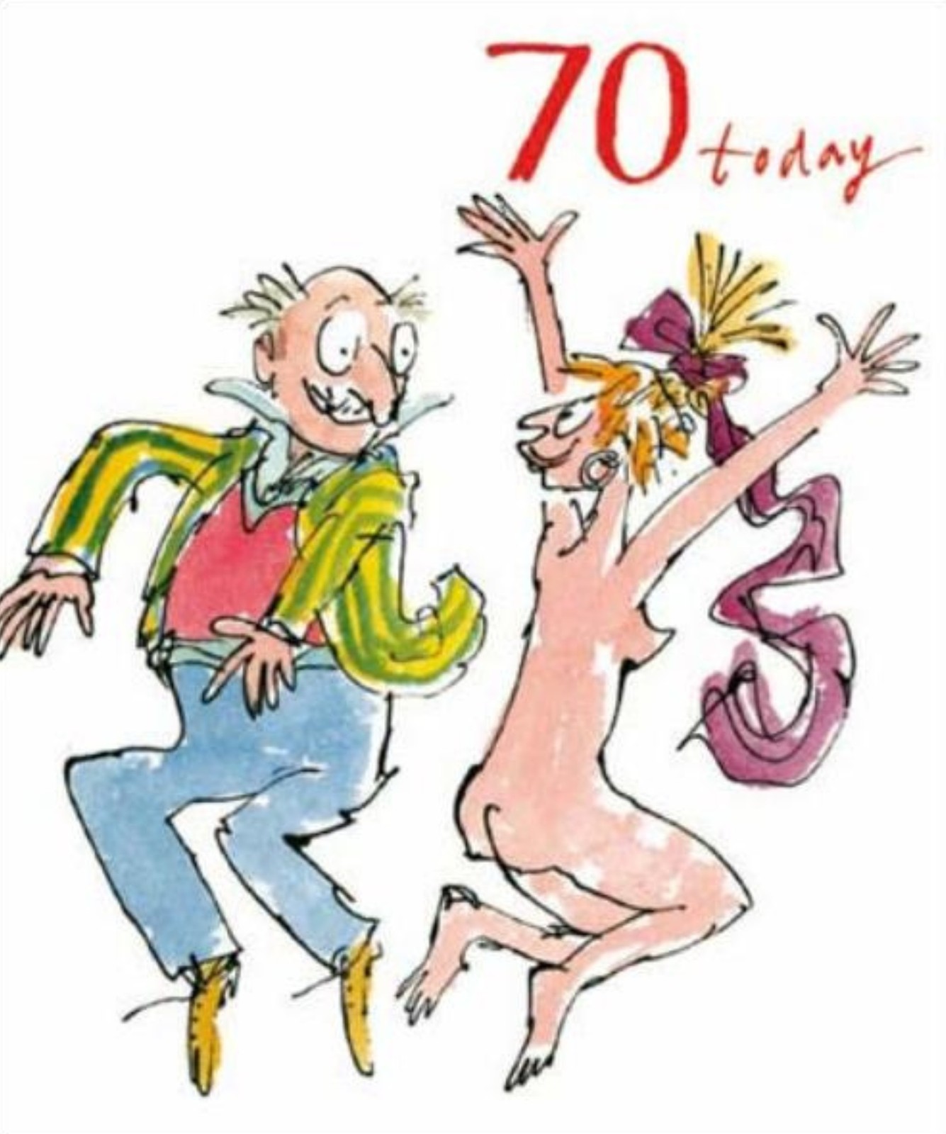 Quentin Blake 70th Birthday Greeting Card Popular Range Greetings Cards