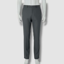 Lauren Ralph Lauren Men's Gray Classic-Fit Stretch Dress Pants Size 34W 34L