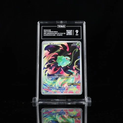 Tag 9 Bulbasaur 2025 Pokemon mega illustration rare stamped #133/132