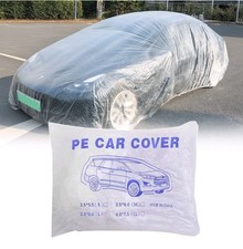 Auto Disposable Car Cover/Clear Temporary Plastic /Waterproof/Size L -3.8x6.5m