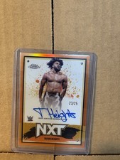 Topps Chrome WWE 2025 Tavion Heights Auto Orange Refractor /25 NXT-THT