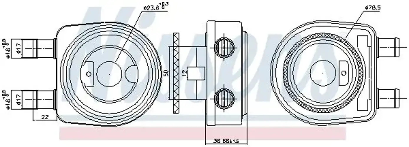 NISSENS 90780 OIL COOLER ENGINE OIL - Image 6