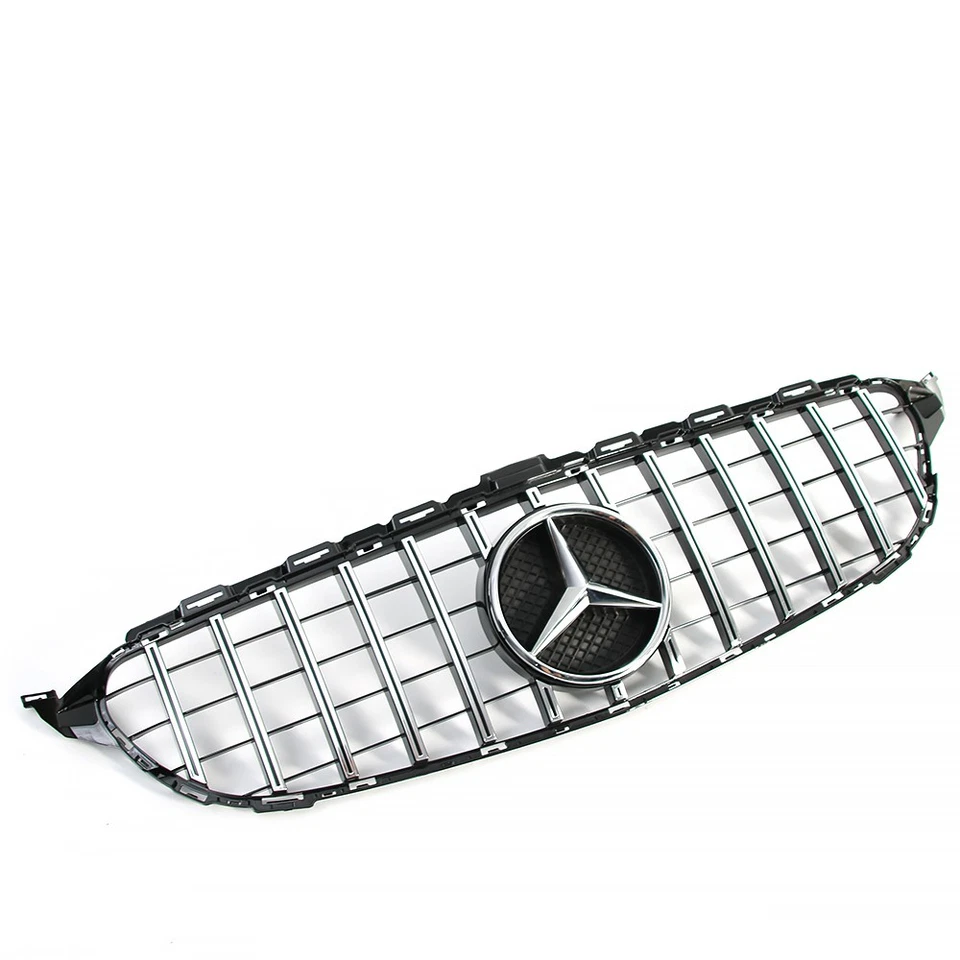 Front Grill W/Emblem For Mercedes Benz 2015-2018 W205 C200 C350 C250 C300 Grille Foto 3 de 4