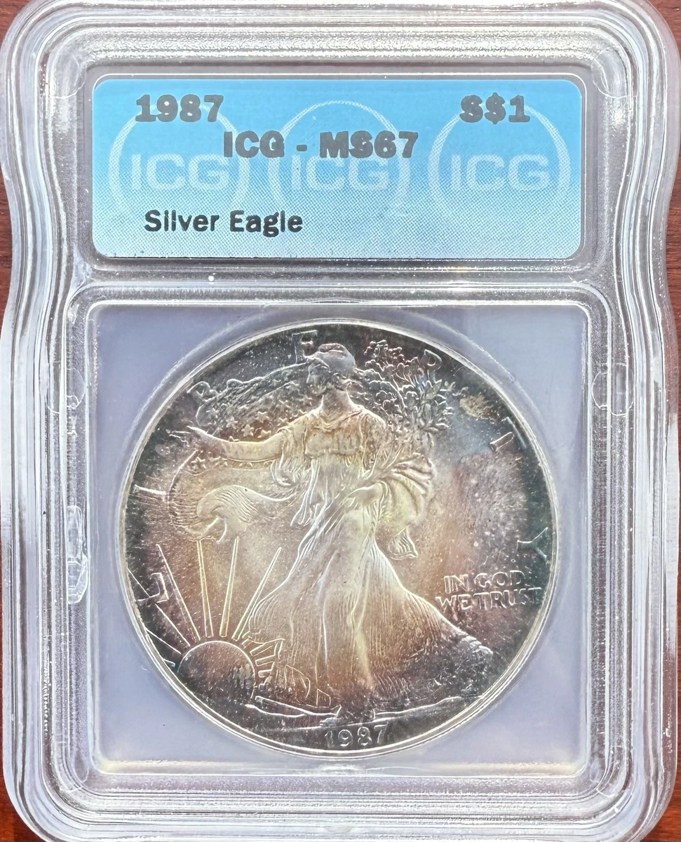 ゆ*み様 1987年 CAC MS67 シルバーイーグル 1987 Silver Eagle. MS-67 (PCGS)., MS67 - PCGS Auction Prices