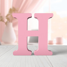 6 Inch Pink Wood Letters Unfinished Wood Letters for Wall Decor Decorative Stand