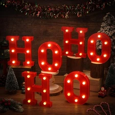 VIHOSE Christmas LED Letter Lights Sign Table Indoor Decoration Light up Letters