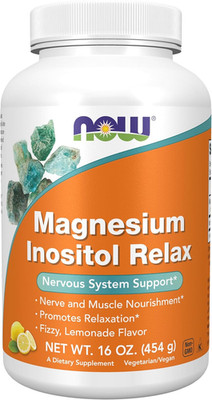 Supplements,Powder Magnesium Inositol Relax, Nervous System Support*, Fizzy Lemo