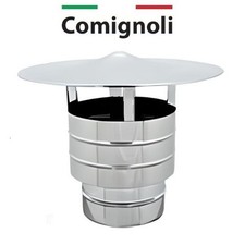 Fumaiolo Comignolo a Botte Antivento c/Cinesino x Canne Fumarie Innesto Tondo.CE