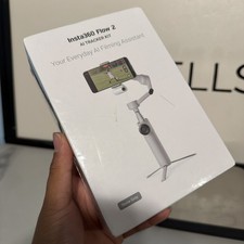 Insta360 Flow 2 Plus AI Tracker Bundle - Foldable Phone Gimbal, Stone Grey