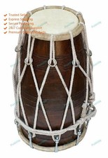 Instrument Musical Traditionnel Dholak Indien Fait Main Avec Housse