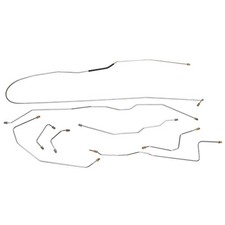 1966-67 Ford Bronco 4wd Manual Drum Brake Line Set Dana 30 Front Axle Stainless