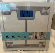 Digital Glass Bathroom Scale LCD Weight Scale 400lb Conair Thinner NIB