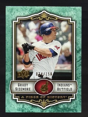 Grady Sizemore 24/150 Green Jersey # Match 2009 Upper Deck A Piece of History