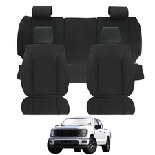 ROCCS Leather Seat Covers 5 Seats Full Set Fit for Chevy Colorado 2015-2022 C...