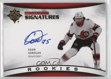 2021-22 Upper Deck Ultimate Collection Signatures Rookies Egor Sokolov Auto 04z0