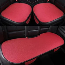 Universal Car Front Seat Cover Breathable Ice Silk Pad Cushion Protector Red