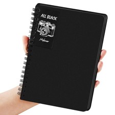5" x 7" Black Paper Mixed Media Sketch Book,Spiral Bound 110gsm-Blcak