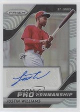 2020 Panini Prizm Pro Penmanship Silver Prizm Justin Williams #PP-JW Auto 0g4