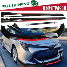 For Toyota Corolla SE XSE Front Bumper Lip Splitter Spoiler Glossy Black +Red