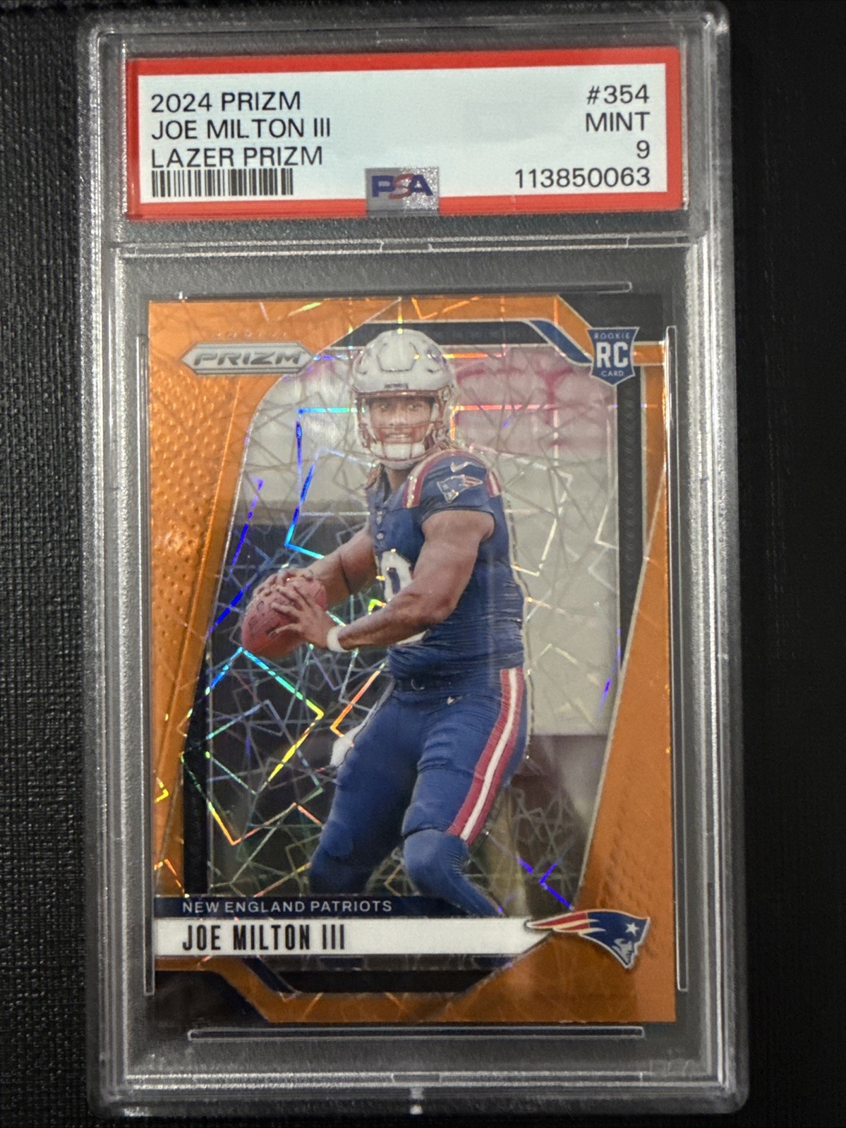 2024 Panini Prizm - Rookies Joe Milton III #354 Lazer Prizm (RC)