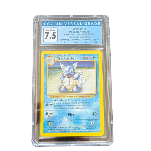 Wartortle graded CGC 7.5 for sale on eBay