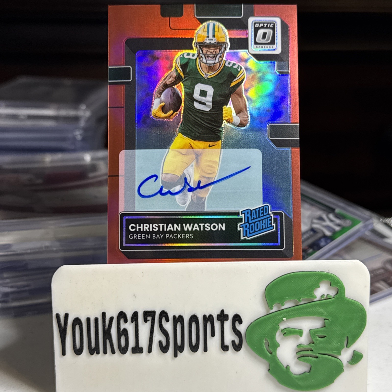 2022 Donruss Optic Christian Watson Rated Rookie Auto Red #’d/75 RC