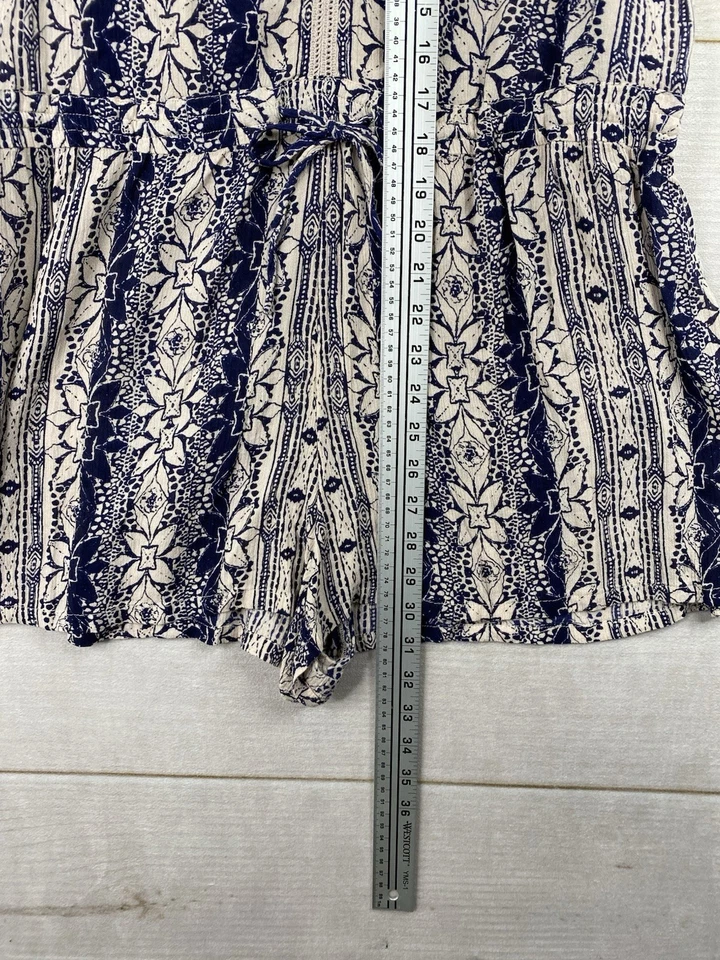 Mameluco Floral O’Neill Mujer M Azul Crema Floral Boho Verano Playa Surf Foto 4 de 4