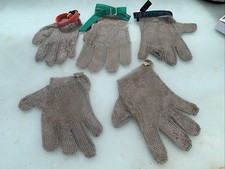 5x Stainless Steel Mesh Safety Glove   Size S M L Wrist   Chainmail