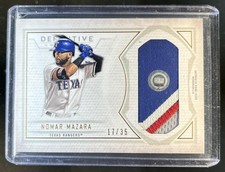 2019 Topps Definitive Nomar Mazara Jumbo Patch #/35 Rangers