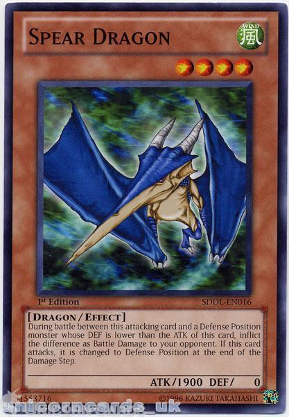 SDDL-EN016 Spear Dragon 1st Edition Mint YuGiOh Card