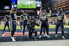 Super Bowl LX Patriots vs Seahawks End Zone Celebration Photo Reprint