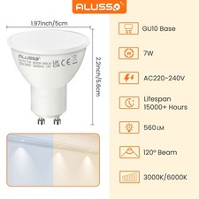 1-100x GU10 LED Bulbs 5W=50W 7W=70W Warm Cool White Lightbulbs Spot Light 230V