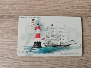 O 1337 07.94 Leuchtturm Roter Sand Seltene Privat Telefonkarte Deutschland