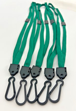 2000 Green Lanyards All Plastic No Metal MRI Safe Breakaway Hook Bulk Lot