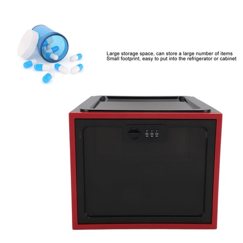 Large Medicine Lock Box Transparent Plastic Lockable Storage Box 3 Digit Com TPG - Picture 21 of 22
