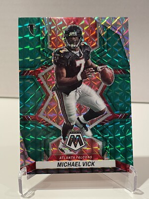 Michael Vick 2022 Panini Mosaic Football #12 Green Mosaic Prizm Atlanta Falcons
