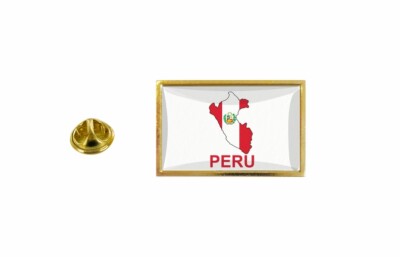 Pin's Drapeau Pérou – 2,2x1,6cm, Résine époxy, Fermoir Papillon, Akachafactory