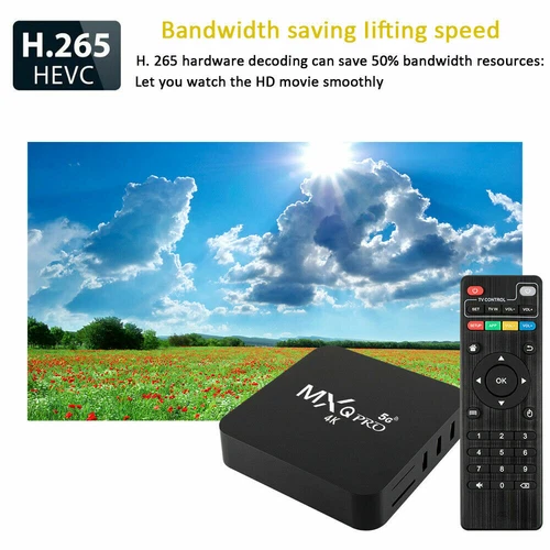 Pro 4K 5G Ultra HD 64Bit Wifi Android 10 Quad Core Smart TV Box Lettore multimediale US - Foto 7 di 9