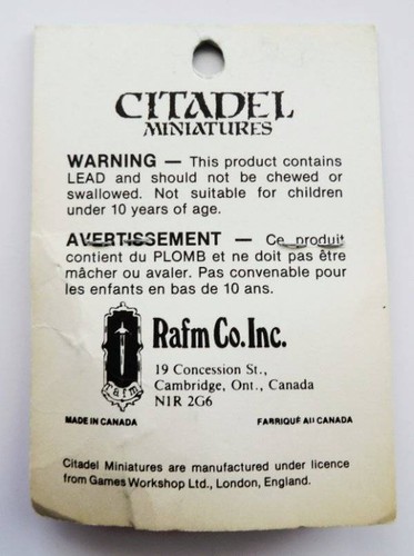 Citadel RAFM FTG-12 Gnoll Children Sealed Blue Catalogue 1981 Rare Pre Slotta - Picture 2 of 2