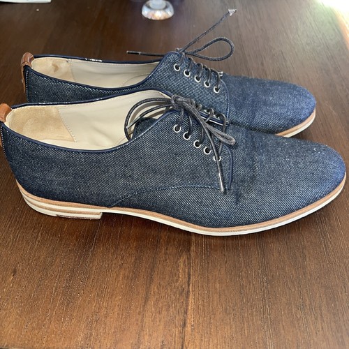 AGO Attilio Giusti Leombruni 37 1/2. Navy Blue Denim - Picture 2 of 8