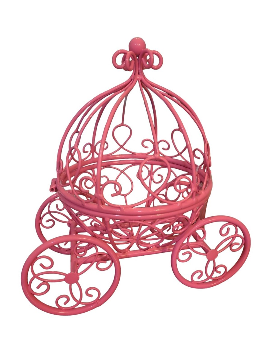 Pink Wire Metal Cinderella Carriage Hobby Lobby Centerpiece 12