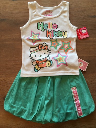 NEW Lot Valentine Day Girls clothes Target Hello Kitty shirt tank skirt 5T heart - Picture 11 of 11